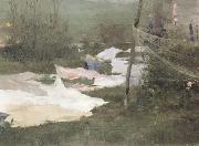 Helene Schjerfbeck Drying Laundry (nn02) painting